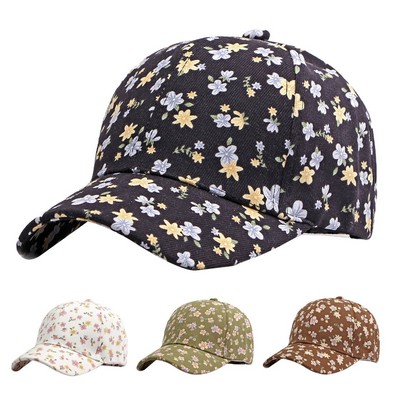 Floral Print Baseball Cap