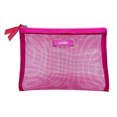 Portable Mesh Cosmetic Bag