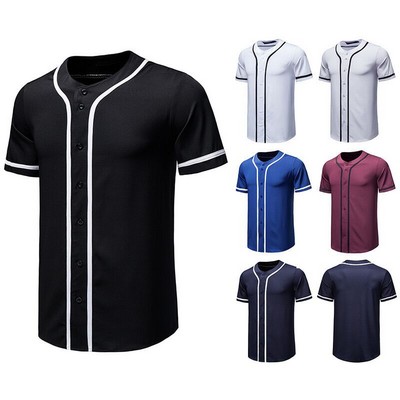 Full-Button Sublimation Baseball Jersey