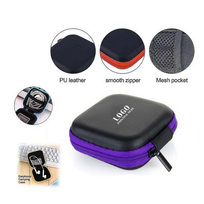 Square EVA Earphone Carrying Case