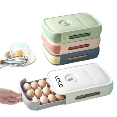 Automatic Rolling Egg Organizer For Refrigerator Egg Holder