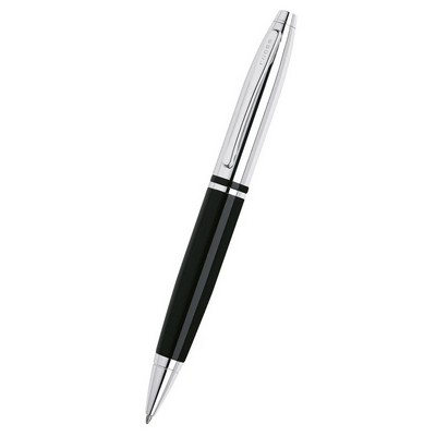 Cross Calais™ Chrome/Black Lacquer with Polished Chrome Ballpoint Pen