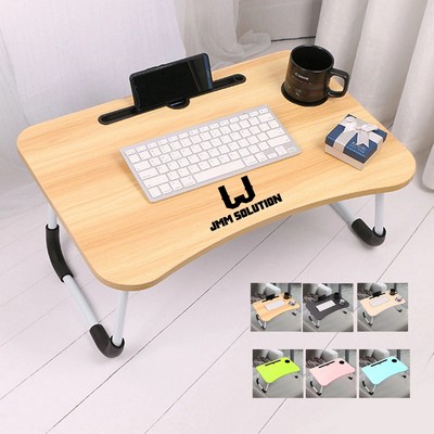 Laptop Bed Desk Table Tray Stand With Cup Holder