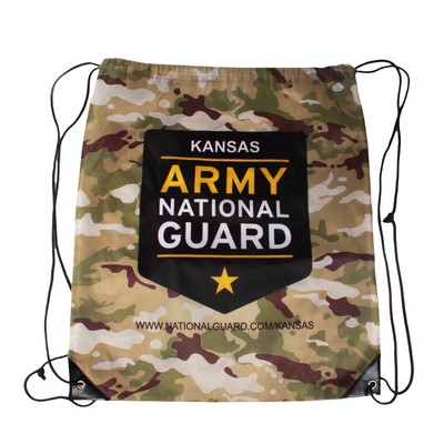 Custom Camouflage Drawstring Bags