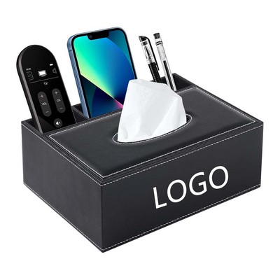 Multifunction PU Leather Tissue Box