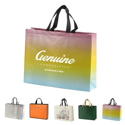 Three Tone Reflective Non-Woven Gift Tote Bag