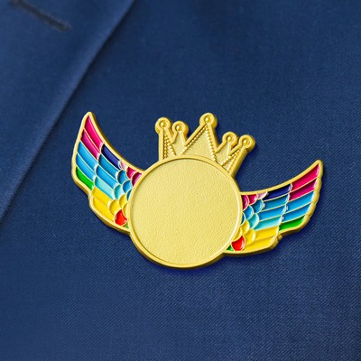 Custom Crown Wing Name Badges