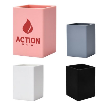 Square Soft Silicone Pen Holder