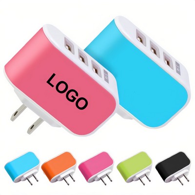 Candy Color 3 Port USB Charger