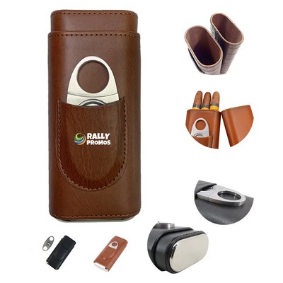 3- Finger Leather Cigar Case