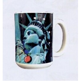 15oz. Sublimated Coated White Ceramic Photo Mug