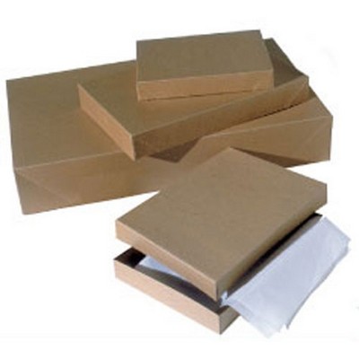 Natural Kraft Groove Apparel Box (19"x12"x3")