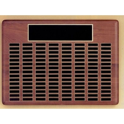 Roster Series Walnut Plaque w/ 120 Individual Black Brass Plates (22"x30")