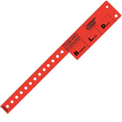 Multi-Tab Vinyl Wristband with 3 Tabs