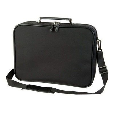 Executive Compu-Briefcase w/Cowhide Leather Trim