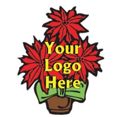 Poinsettia Promotional Ornament w/ Black Back