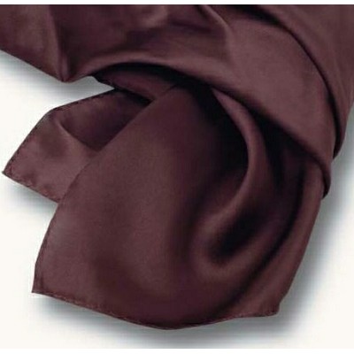 Chocolate Brown Silk Scarf - 8"x45"