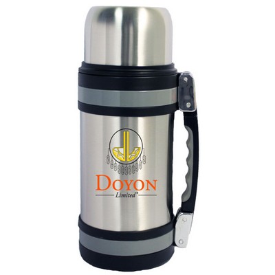 50 Oz. Vacuum Insulated Wide Mouth Bottle w/ Shoulder Strap