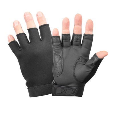 Black Tactical Fingerless Neoprene Gloves