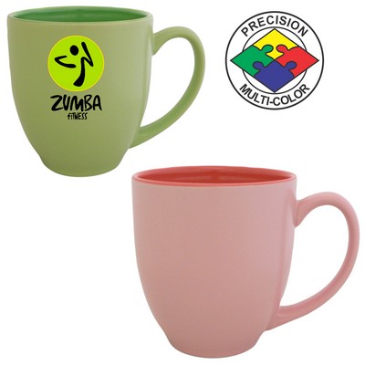 14.5 Oz. Pink/Strawberry Bistro Pastel Mug - Dishwasher Resistant - Precision Spot Color