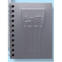 Aluminum Spiral Journal w/ Black Board Back Cover (3 1/8"x4 3/8")