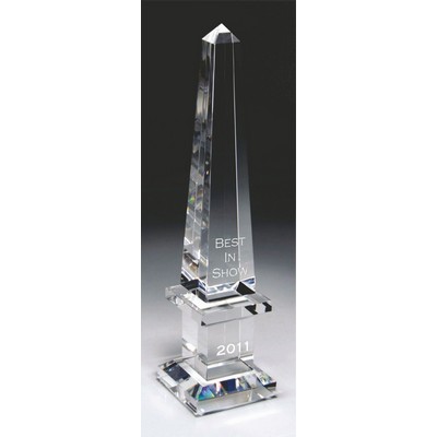 Royal Obelisk Optic Crystal Award (2¾"x13")