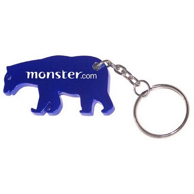 Bear Aluminum Bottle Opener w/Keychain (6 Week Production)