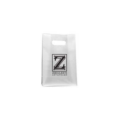 Frosted Clear Poly Die Cut Bag/ 3.5 MIL (7"x3.5"x10.5")