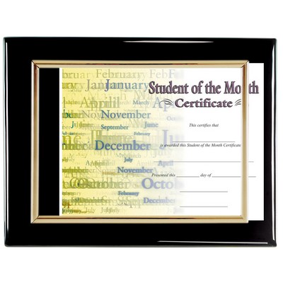 Piano Black Slide In Certificate Plaque-8.5x11" Doc