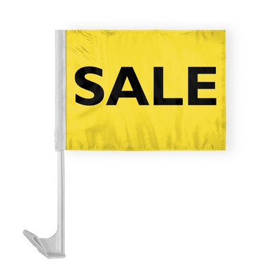 Sale Car Flags 12x16 inch (Yellow & Black)