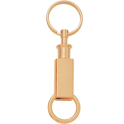 2 7/8" Brass Double Key Ring