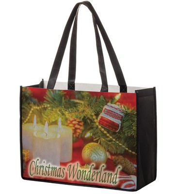 Full Coverage PET Non-Woven Tote Bag w/ Full Color (16"x6"x12")