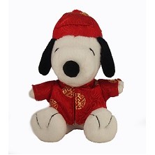 5" Chinese Snoopy Dog Stuffed Animal