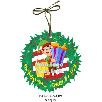 Elf Gift Shop Wreath Ornament (8 Square Inch)