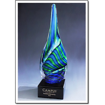 Amazon Art Glass Sculpture w/o Marble Base (4.5"x12")