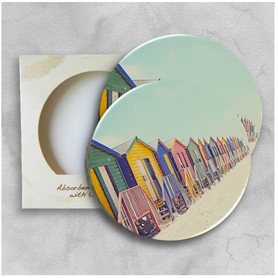 Two Round Coaster Box Set - Full Bleed Print