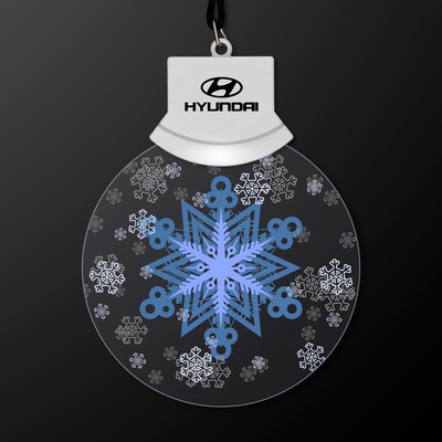 LED Animated Snowflake Necklace - Domestic Print