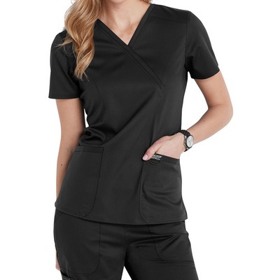 Cherokee Women's WW Revolution Mock Wrap Scrub Top