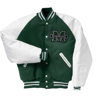 Holloway Sportswear Youth Custom Wool Jacket w/Vinyl Raglan Sleeves