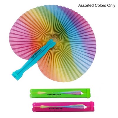 Rainbow Folding Fan