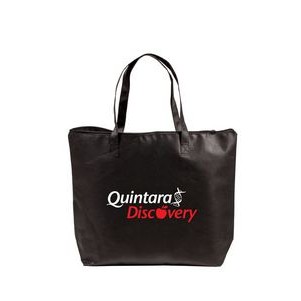 Zippered Non Woven Tote Bag - 1 color (20" x 15" x 5")