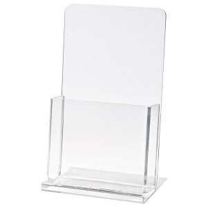 Clear Countertop Brochure Holder (4 1/4"x9"x1 1/2" Insert)