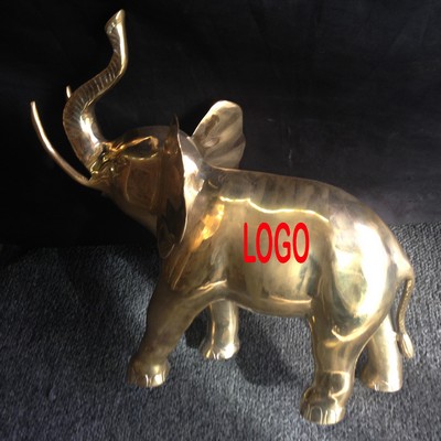 16" Solid Brass Jumbo Elephant King