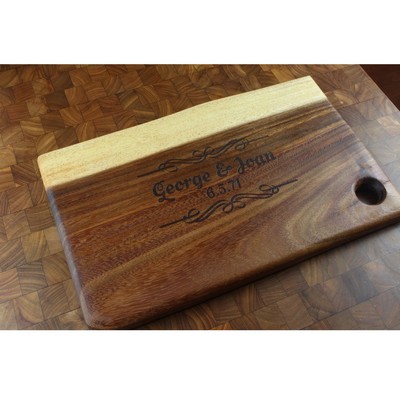 Medium Square End Serving Board with Hanging Hole