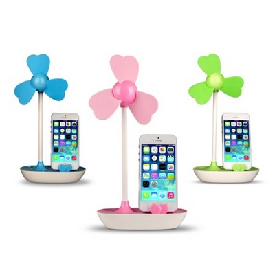 USB Computer Fan & Phone Holder