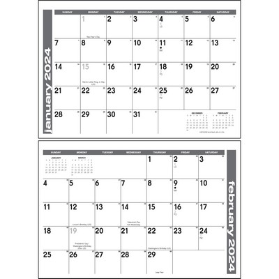 RWD 2025 Calendar Pad Black/Gray