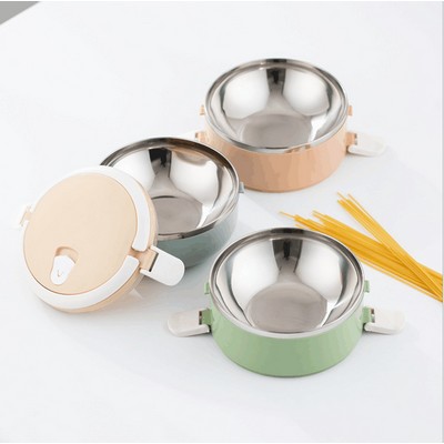 Round Stainless Steel Leak-Proof Insulated Lunch Box