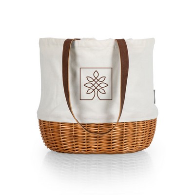 Coronado Canvas and Willow Basket Tote