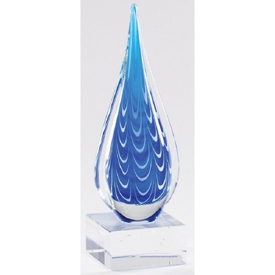 Summer Rain Art Glass Award 10"H