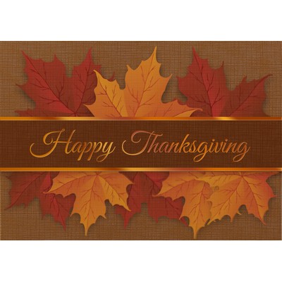 Premium-Thanksgiving Autumn Leaves Greeting Card